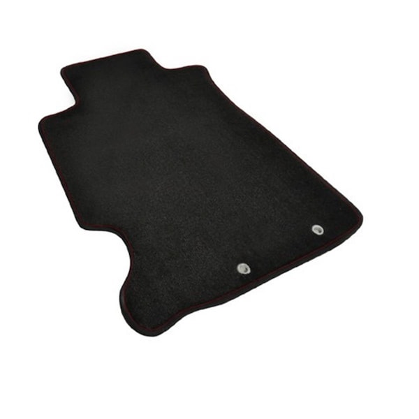 Overtime Red Stitches Floor Mat for 02 to 06 Acura RSX, Black - 2 x 22 x 33 in. OV126148 - main